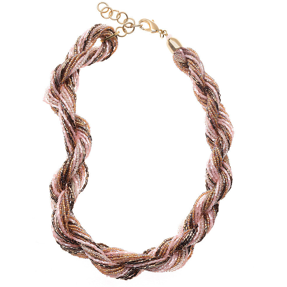Collana Donna Ottaviani cristalli rosa e bronzo 480468
