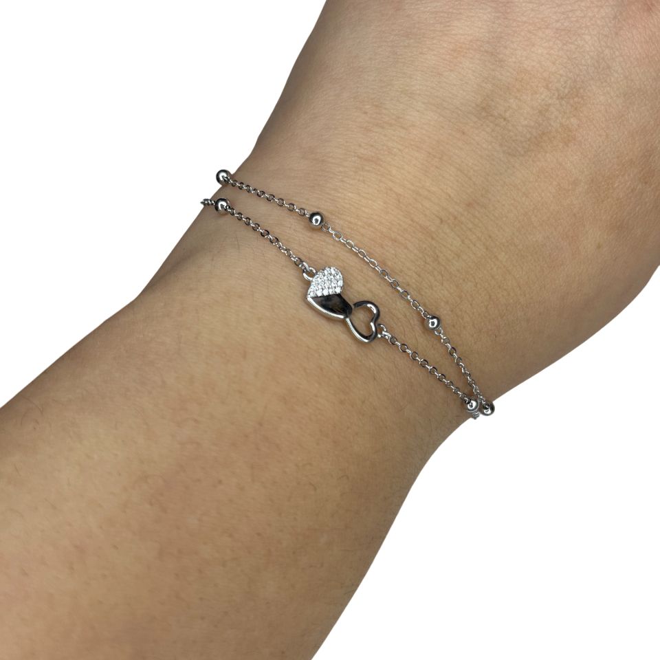 Bracciale Donna Re Mida Argento Cuore Zirconi BR-Djv-3