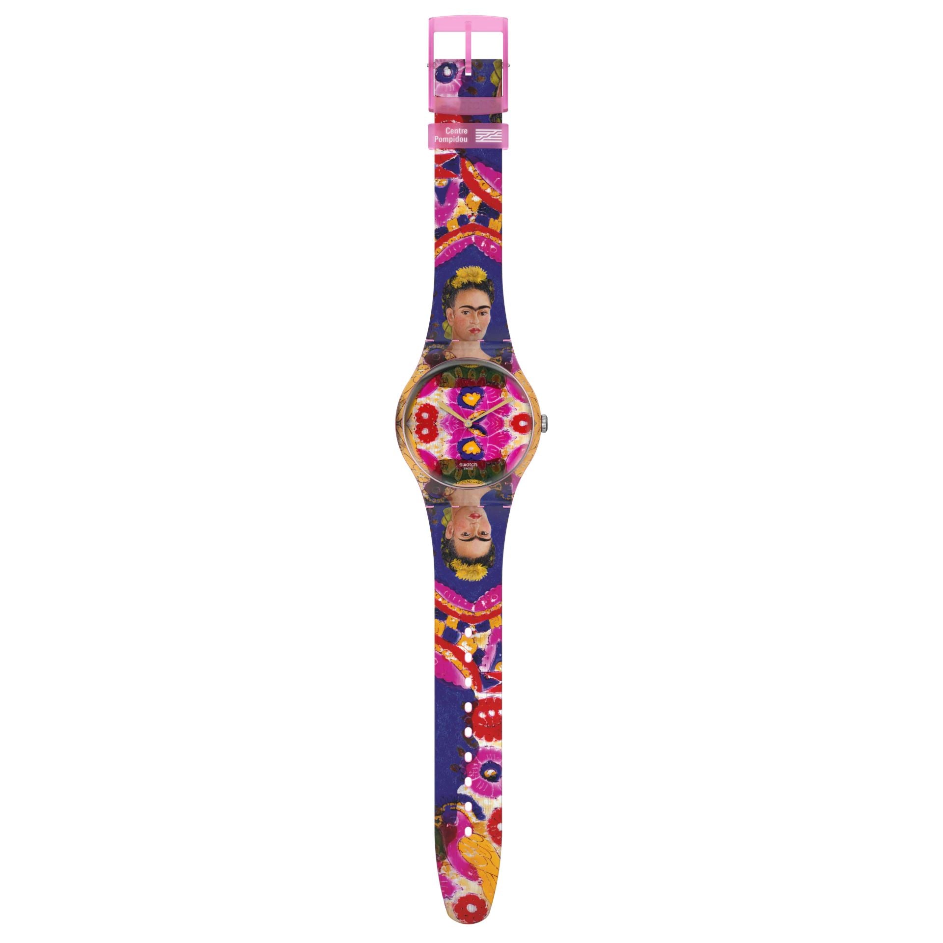 Orologio Donna Swatch Frida Kahlo Quarzo Solo Tempo Rosa SUOZ341