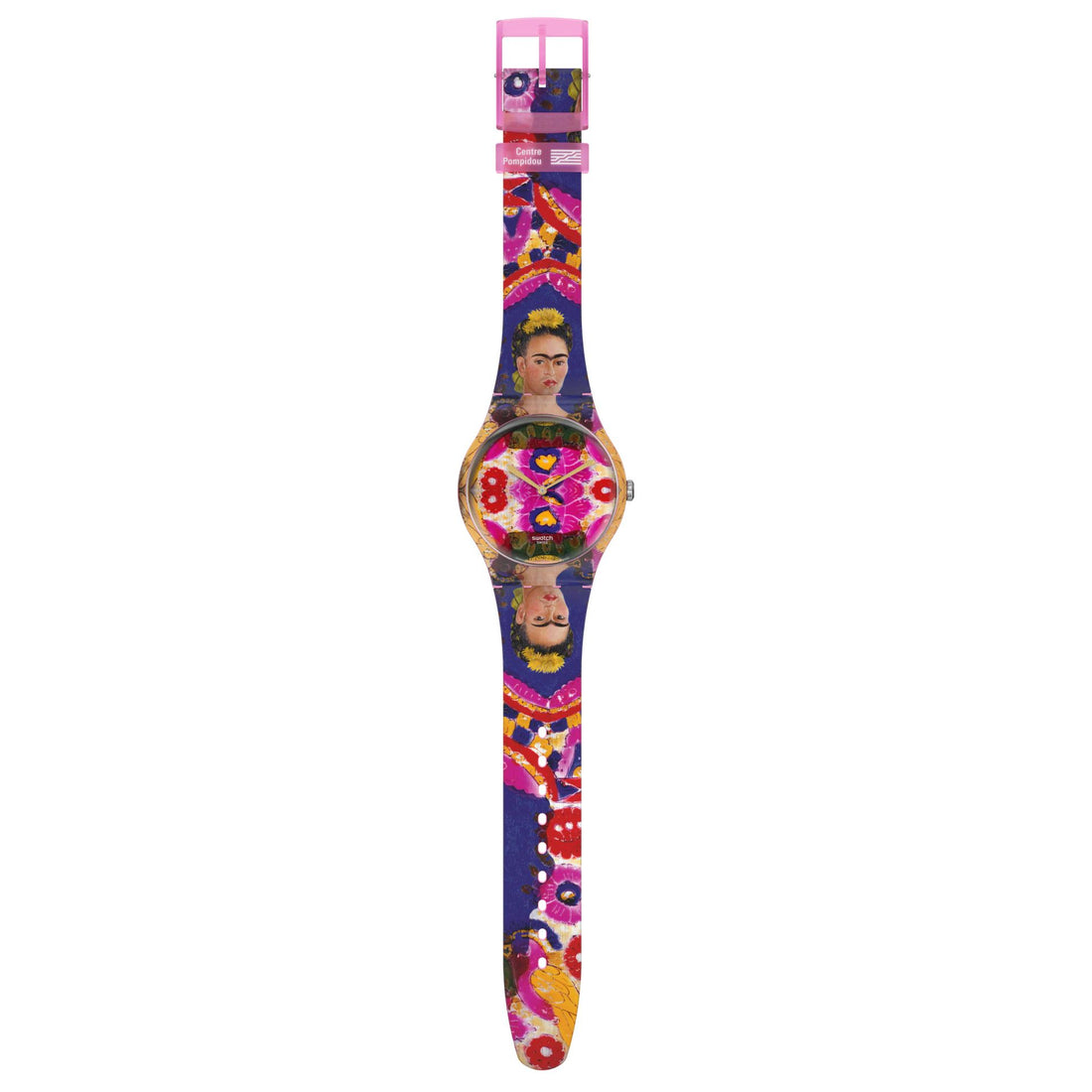 Orologio Donna Swatch Frida Kahlo Quarzo Solo Tempo Rosa SUOZ341