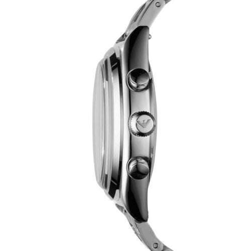 Orologio Uomo Emporio Armani Cronografo Quarzo Vetro Bombato Fondo Grigio AR0375