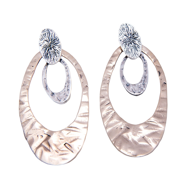 Orecchini Donna Nemoris Argento 925 Bronzo Rosè Cerchio Ovale ROR03