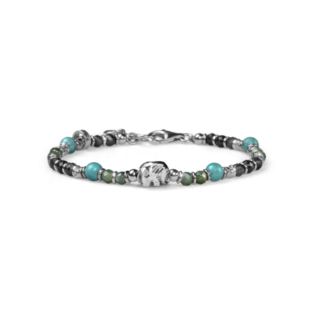 Bracciale Uomo Maria Cristina Sterling Argento 925 Elefantino Turchese G3910
