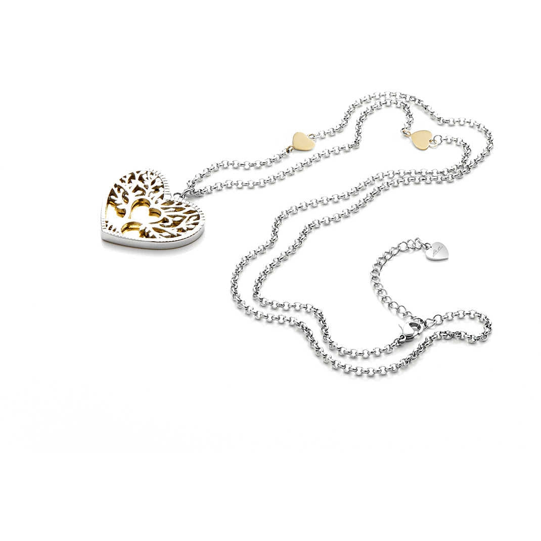 Collana Donna Acciaio 4US Cesare Paciotti Cuore Bicolore Albero Vita 4UCL3408W