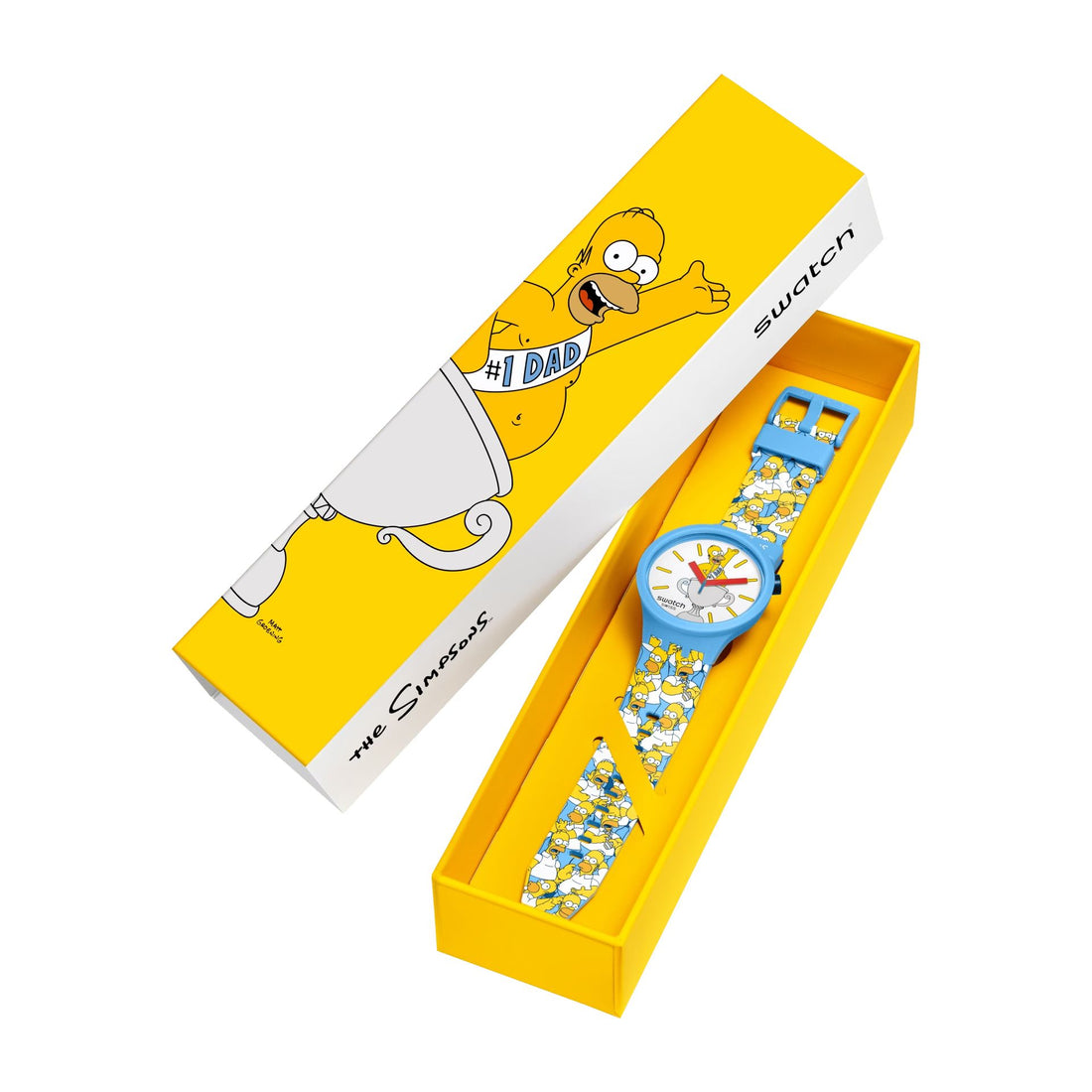 Orologio Unisex Swatch Best Dad Ever Homer Big Bold Simpson Collection SB05Z100