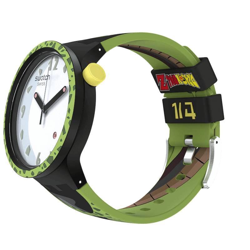 Orologio Uomo Swatch Bioceramica Dragonball Cell Quarzo Solo Tempo SB01Z401