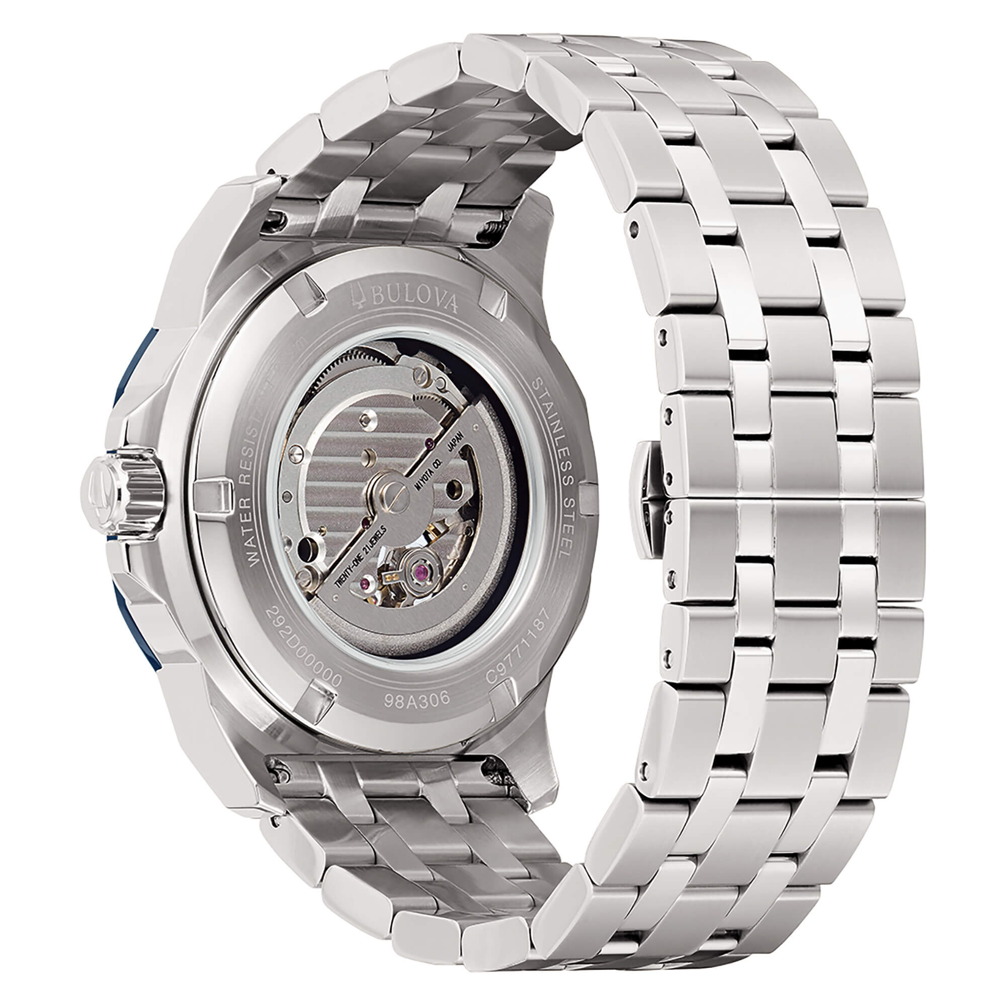 Orologio Uomo Bulova Automatico Solo Tempo Marine Star Acciaio Satinato Lucido 98A306