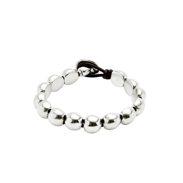 Bracciale Donna Uno De 50 Perline Rotonde Placcato Argento PUL2519MTL0000M