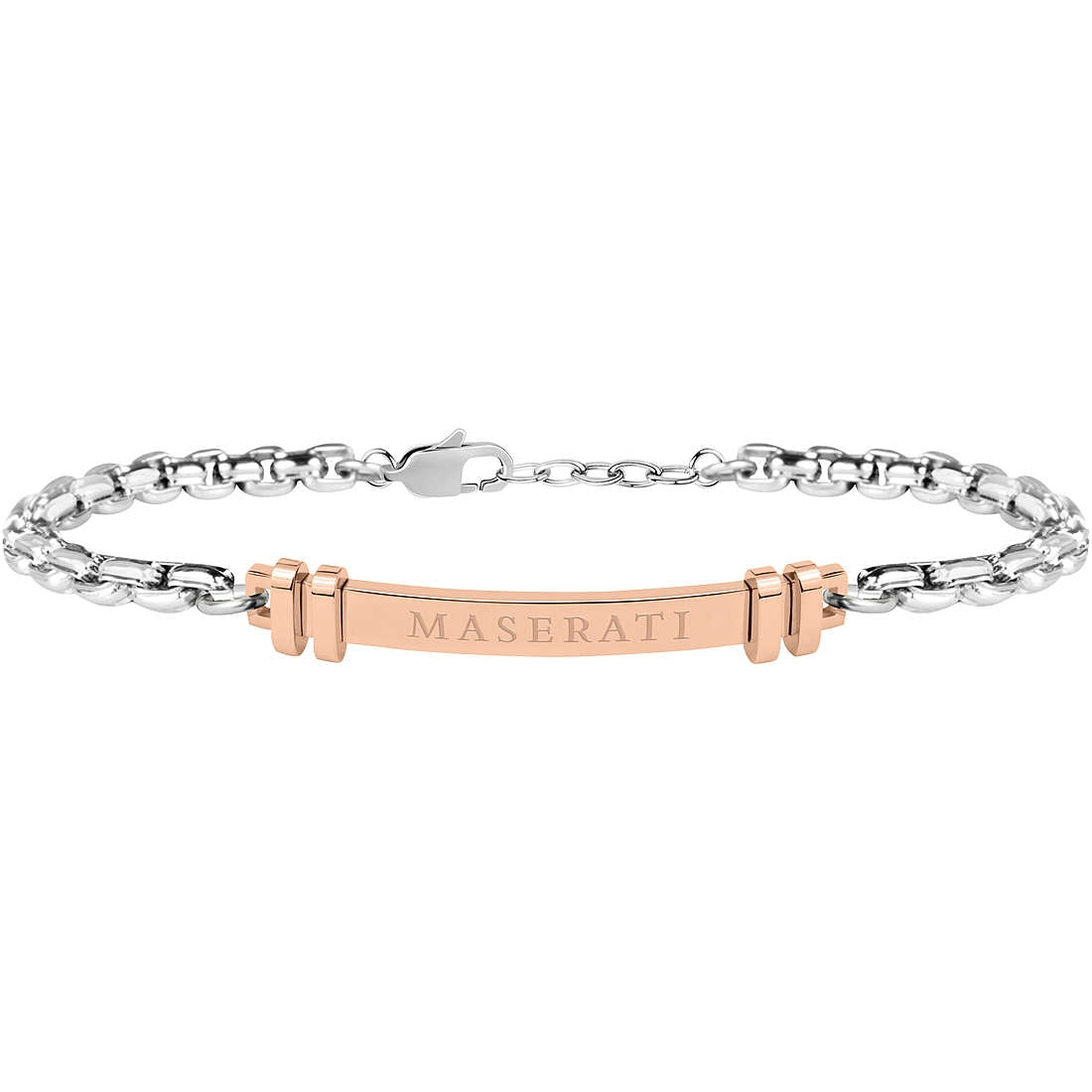 Bracciale Uomo Acciaio Maserati con Centrale  Rosè Logato JM418ANL02