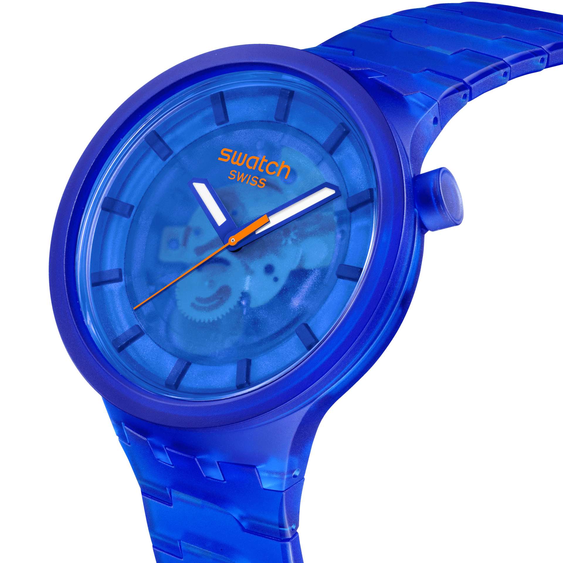 Orologio Unisex Swatch Big Bold Colors Of Joy Navy Scheletrato SB05N116