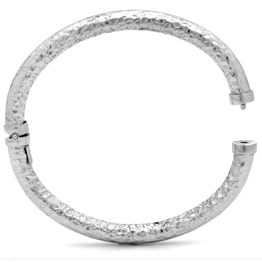 Bracciale Donna Giovanni Raspini Argento 925 Martellato Bangle Rock Piccolo 10240