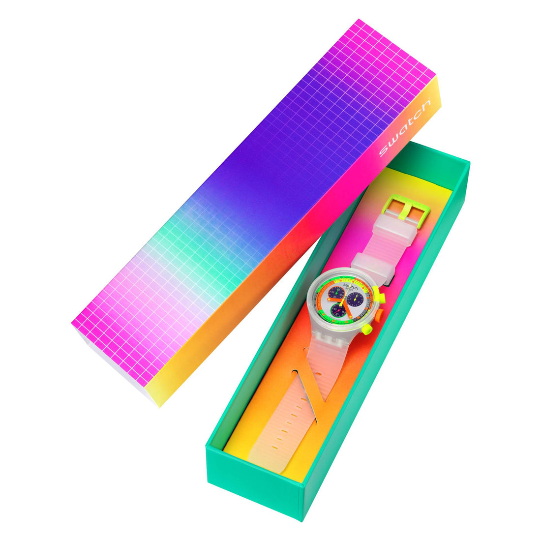 Orologio Unisex Swatch Neon Jelly 1993 Big Bold Crono SB02K100