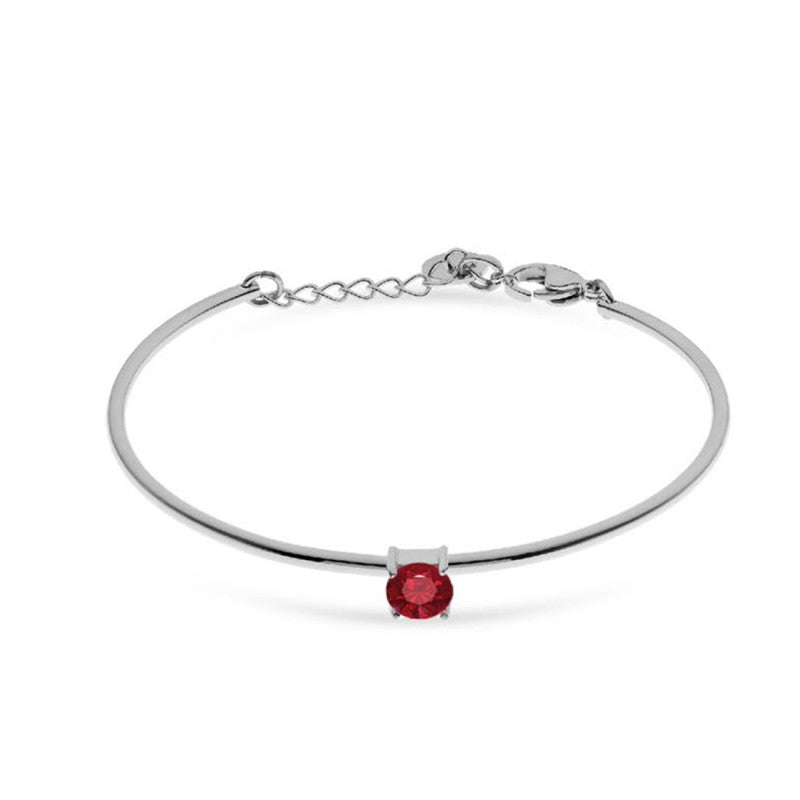 Bracciale Donna Liu Jo Acciaio  Rigido Punto Luce Zircone Rosso LJ2539