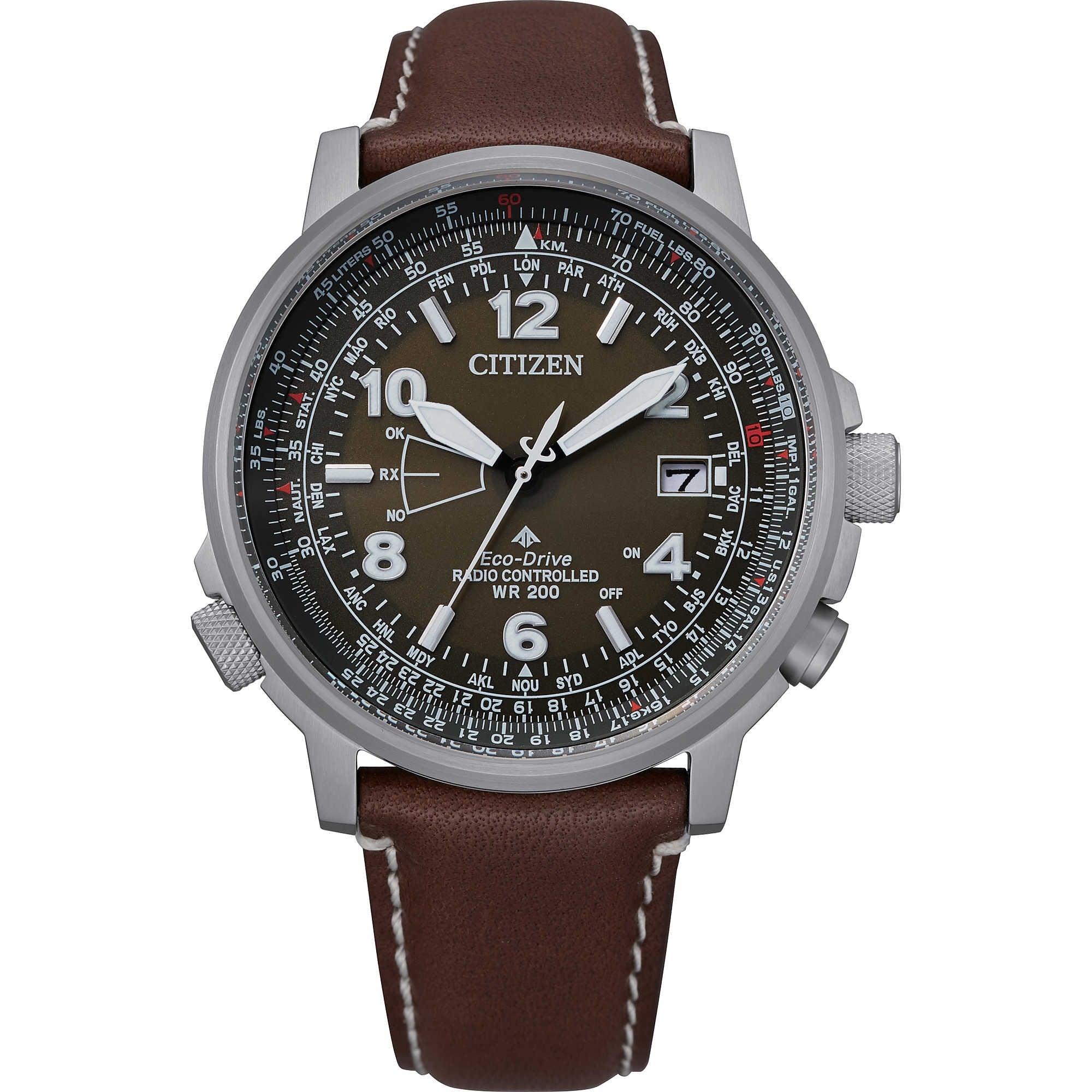 Orologio Uomo Acciaio CITIZEN Pilot Radio Controllato Eco Drive CB0240-29X