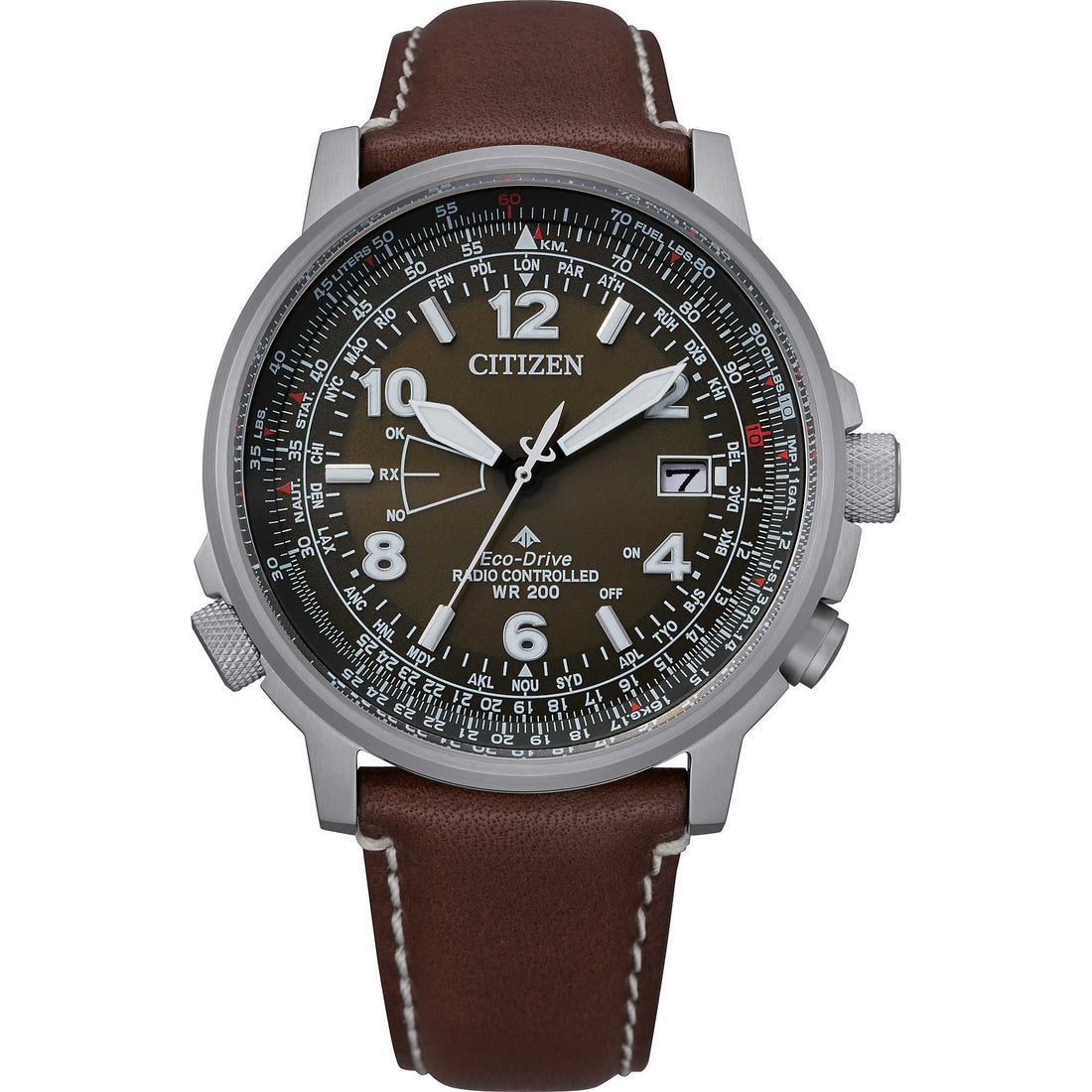 Orologio Uomo Acciaio CITIZEN Pilot Radio Controllato Eco Drive CB0240-29X