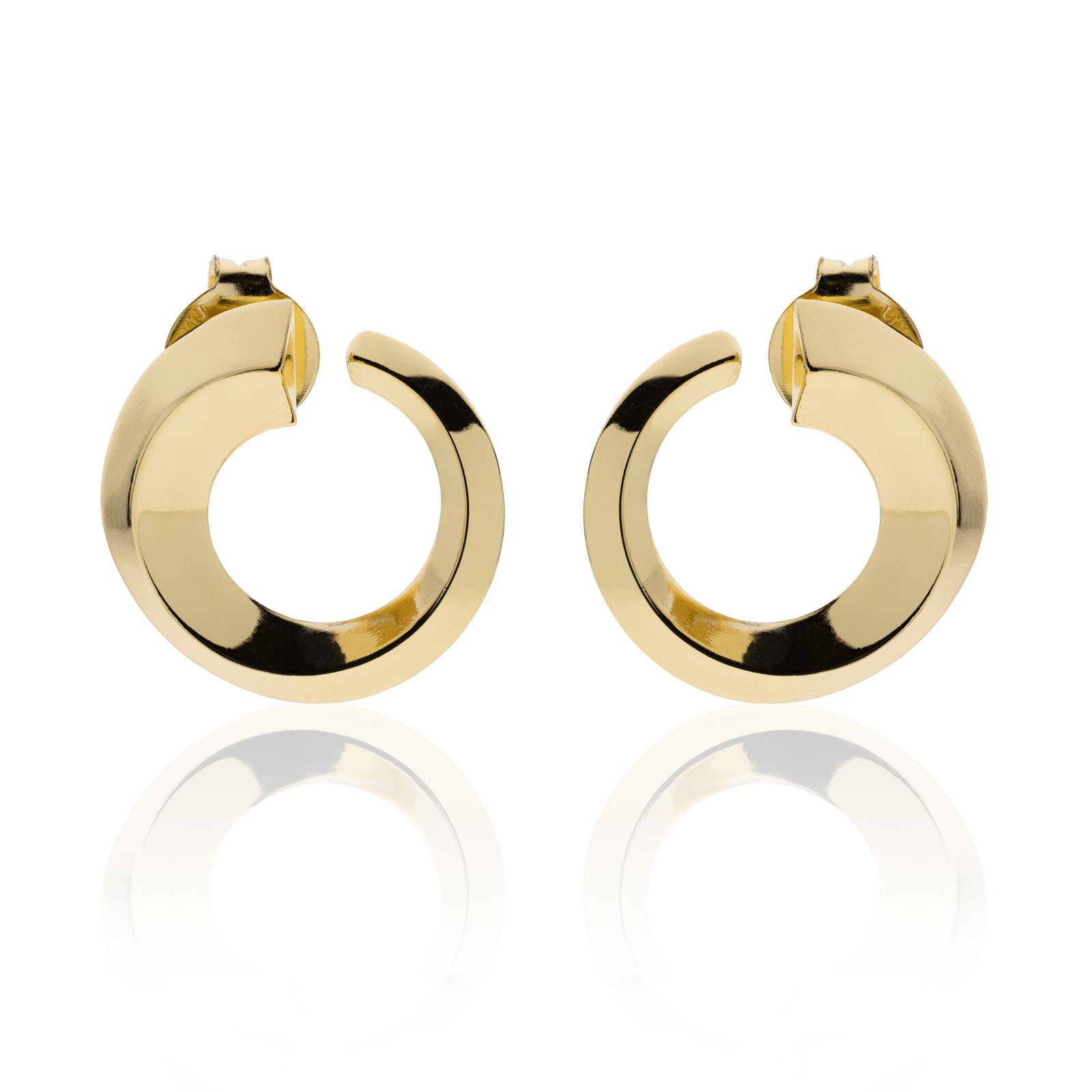 Orecchini Donna Unoaerre Bronzo Dorato Lastra Cerchio Lucido 540189