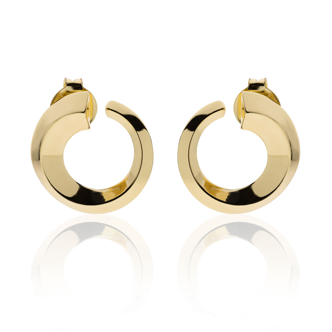 Orecchini Donna Unoaerre Bronzo Dorato Lastra Cerchio Lucido 540189