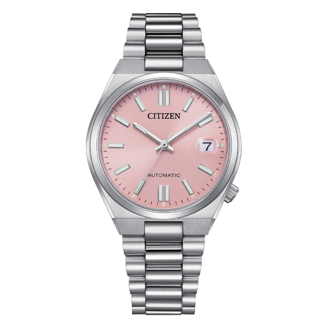 Orologio Unisex Citizen Tsuyosa Automatico Rosa Pesca Maglia President NJ0200-50Z