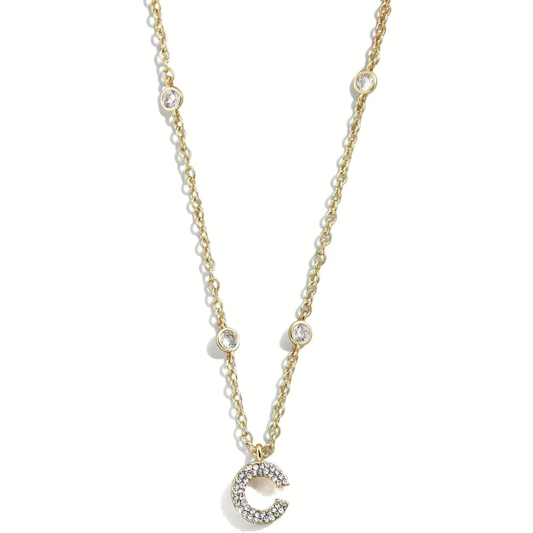 Collana Donna Liu Jo Acciaio Dorato iniziale C Catena Rollò LJ2661