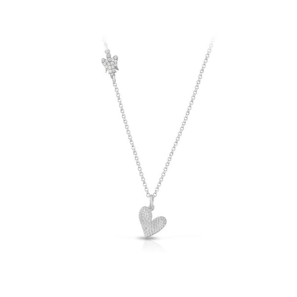 Collana Donna Roberto Giannotti Argento 925 Cuore Pendente Zirconi Angelo GIA419