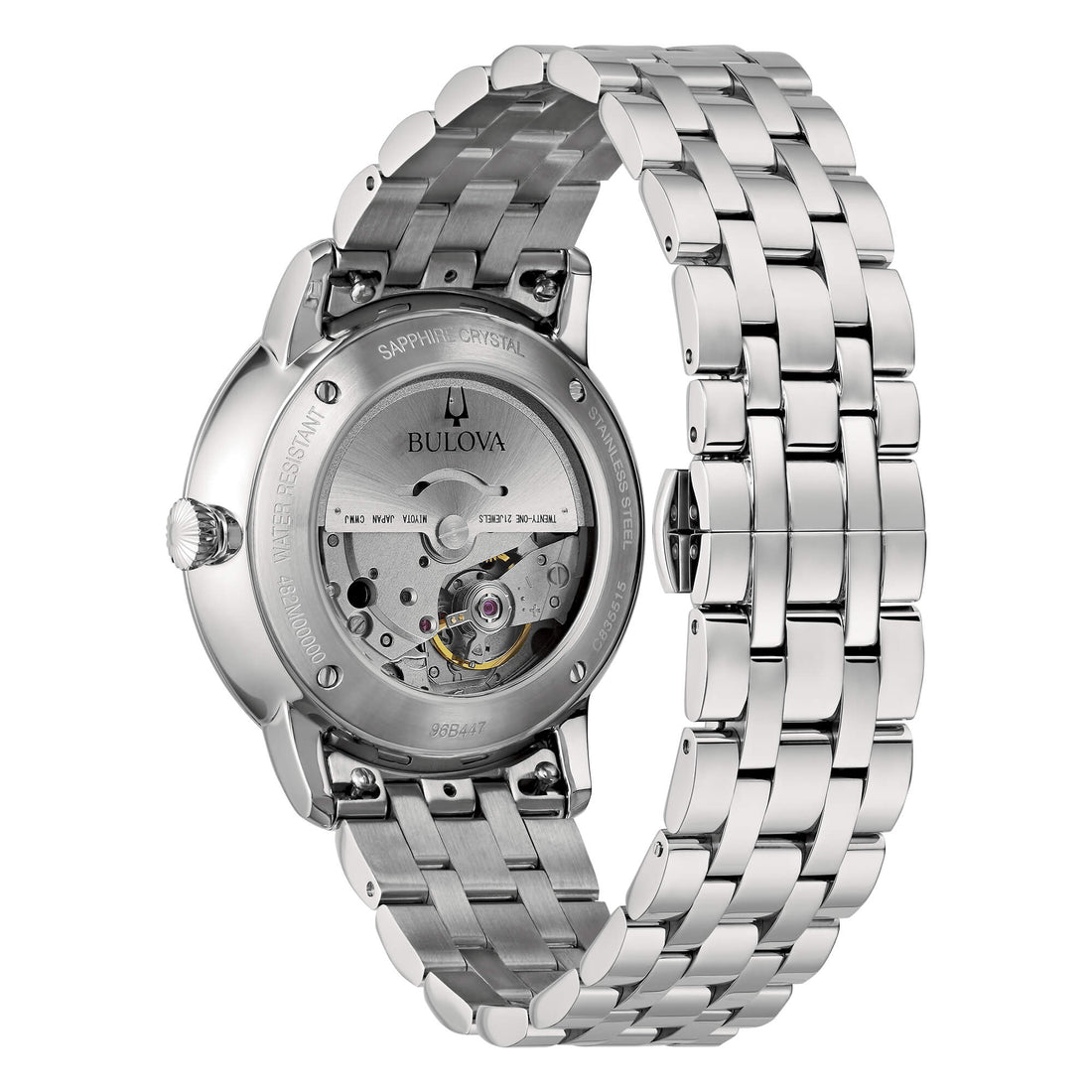 Orologio Uomo Bulova Hudson Automatico Blu Data 96B447