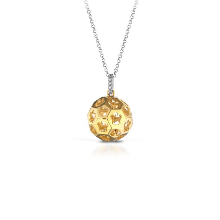 Collana Donna Roberto Giannotti Argento Dorato 925 Chiama Angeli Traforato SFA162