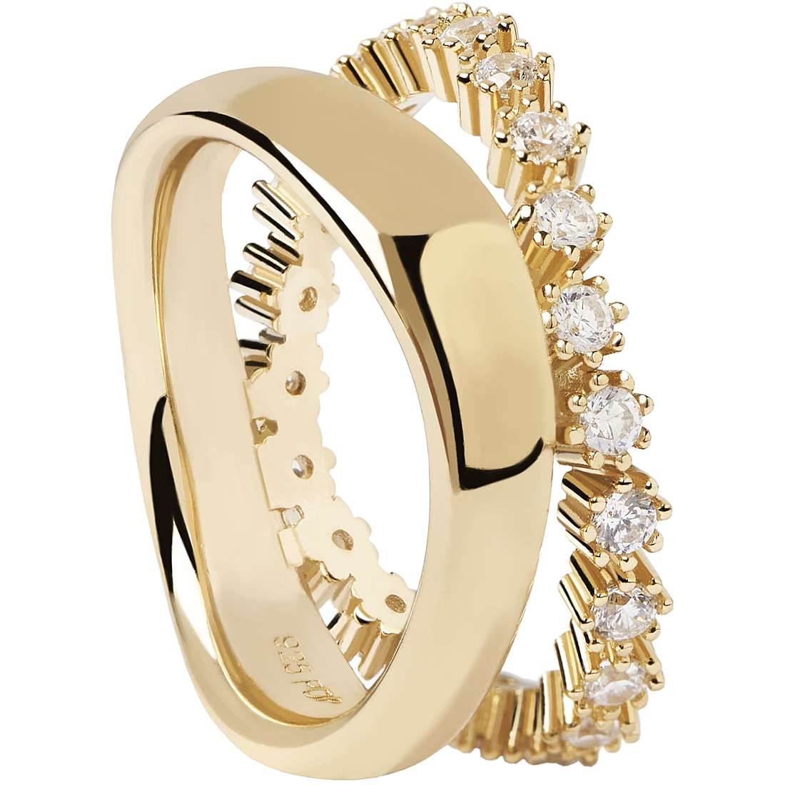 Anello Donna PDP Argento 925 Placcatura Oro motion AN01-463-12