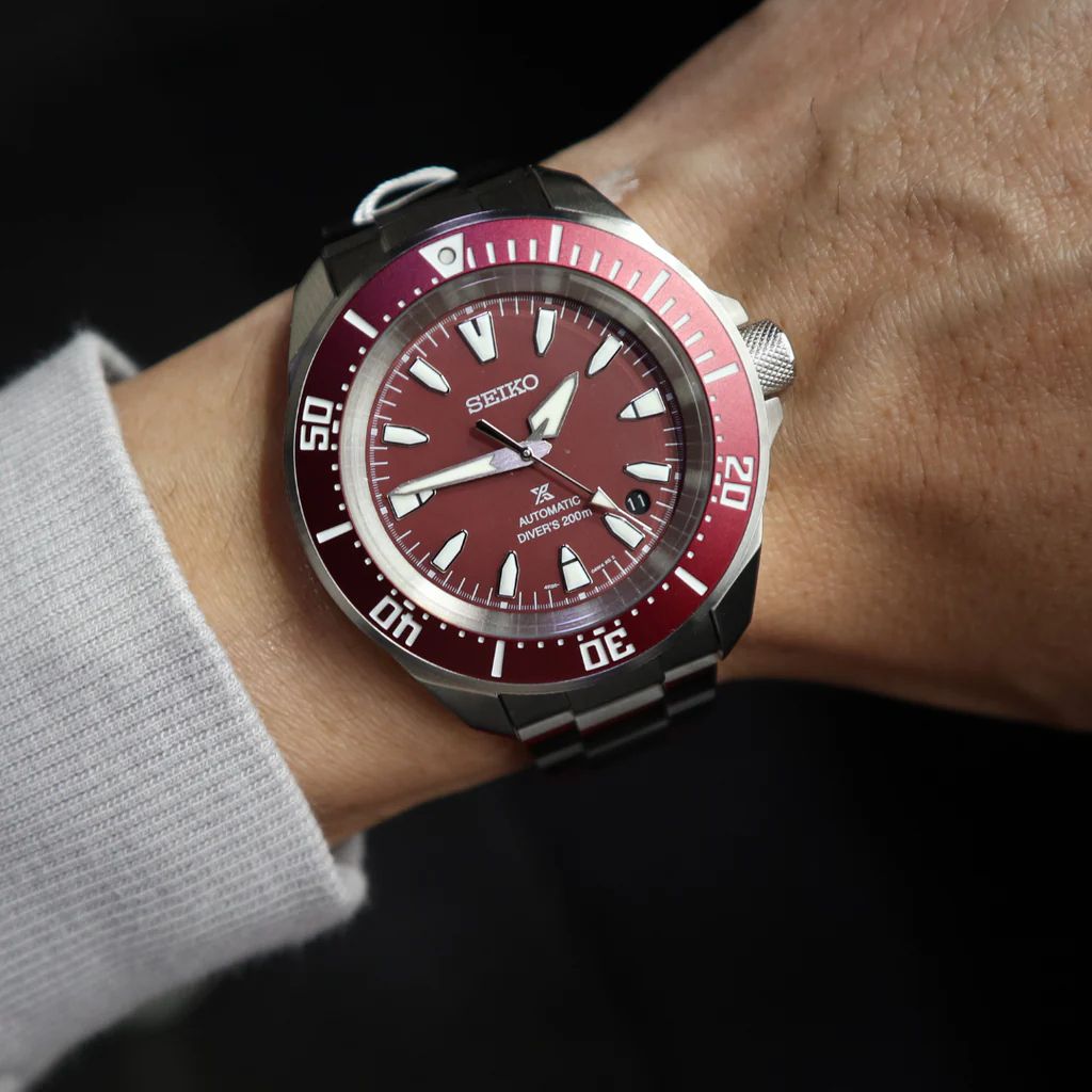 Orologio Uomo Seiko Prospex Samurai Automatico Rosso Granata SRPL11K1