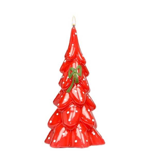 Candela Adpal Albero Rosso Opaco Fiocco Verde AD-28