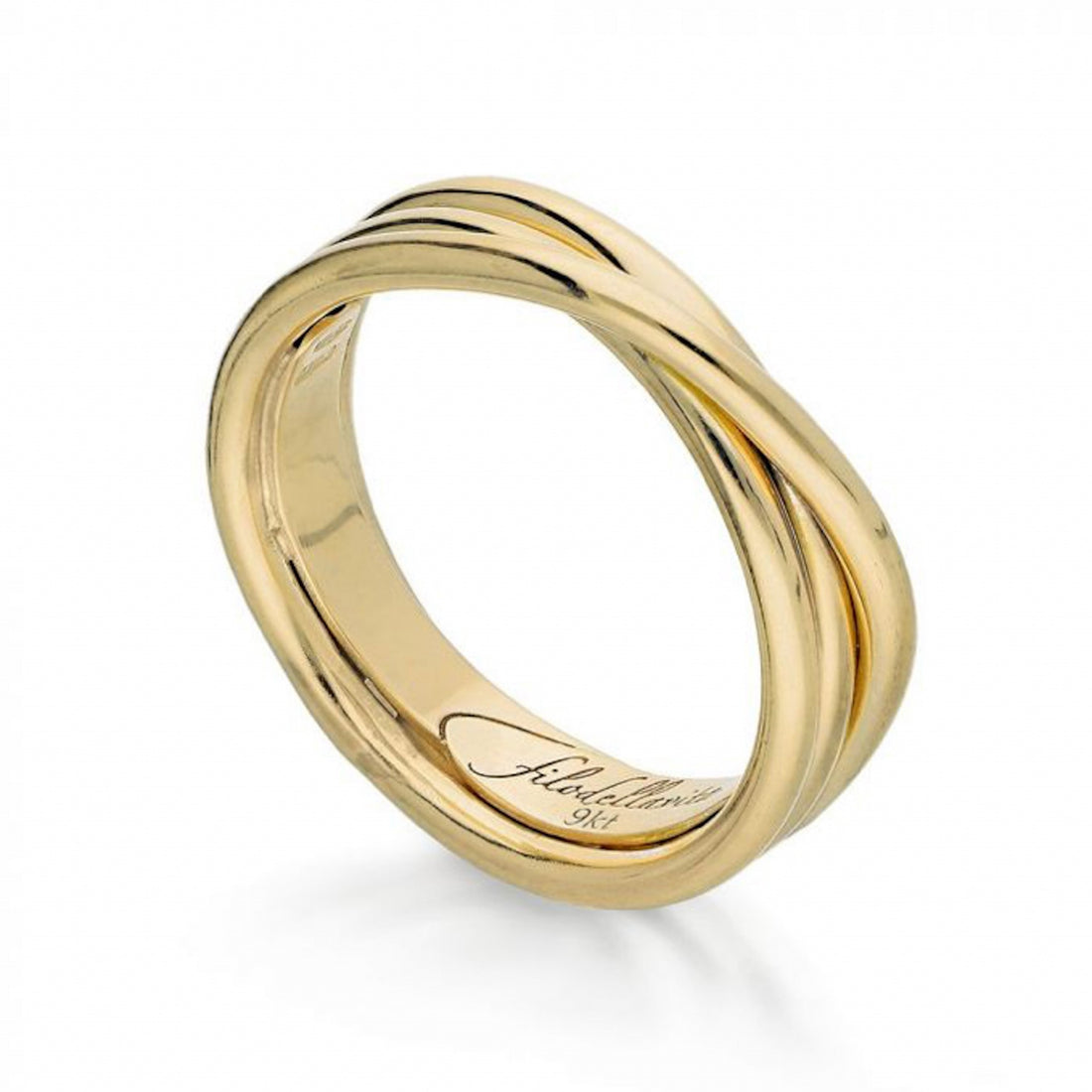 Anello Filo Della Vita Classic 3 Fili Orogiallo 9kt  Misura 13 AN8G