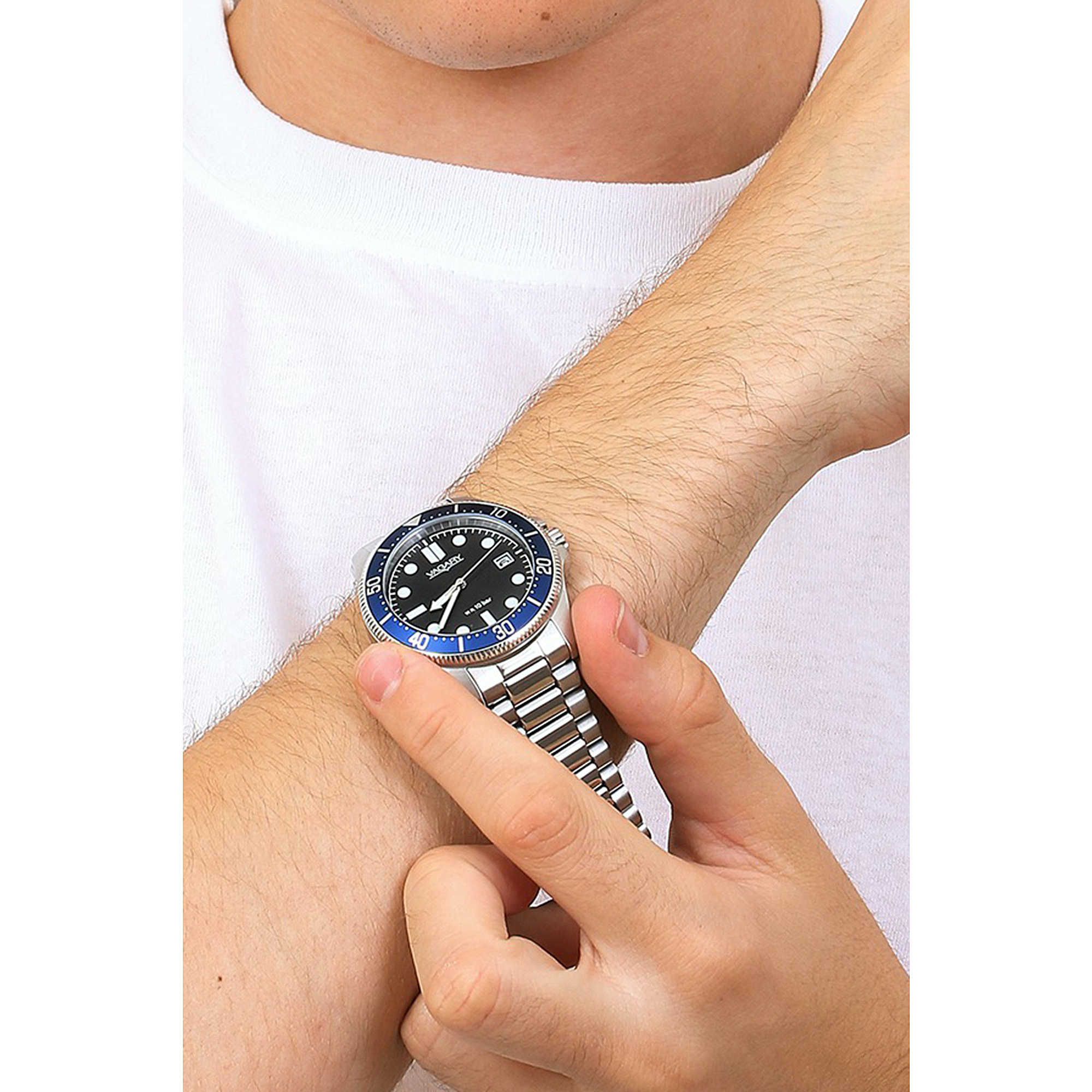 Orologio Uomo Vagary Acciaio Quarzo Solo Tempo 10 BAR VD5-112-55