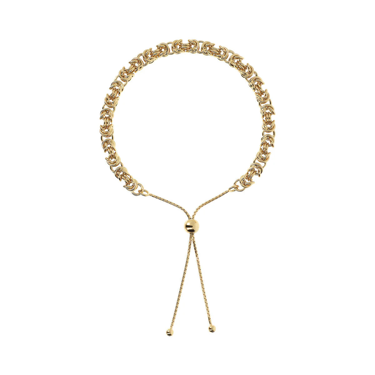 Bracciale Donna Etrusca Bronzo Dorato Maglia Bizantina WSET00357.YG