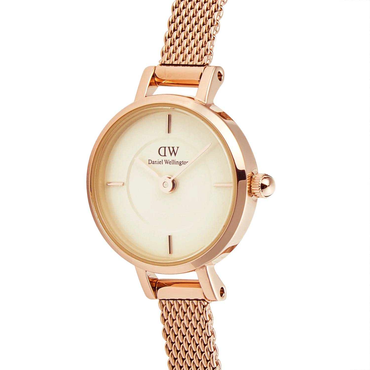 Orologio Donna Daniel Wellington Acciaio Champagne Petit Mini Melrose DW00100741