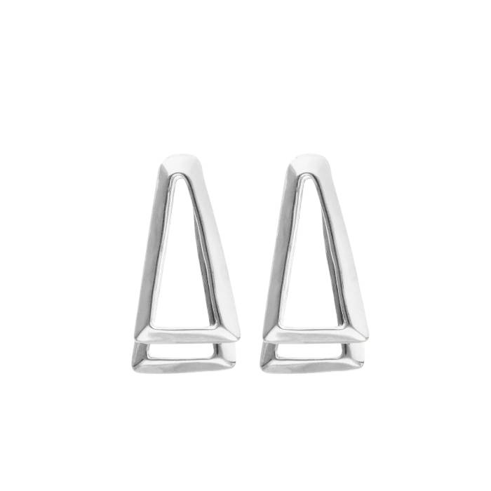 Orecchini Donna Uno De 50 Doppi Triangolari Placcati Argento PEN1065MTL0000U