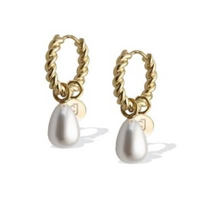 Orecchini Donna Liu Jo Acciaio Dorato Perla LJ2850