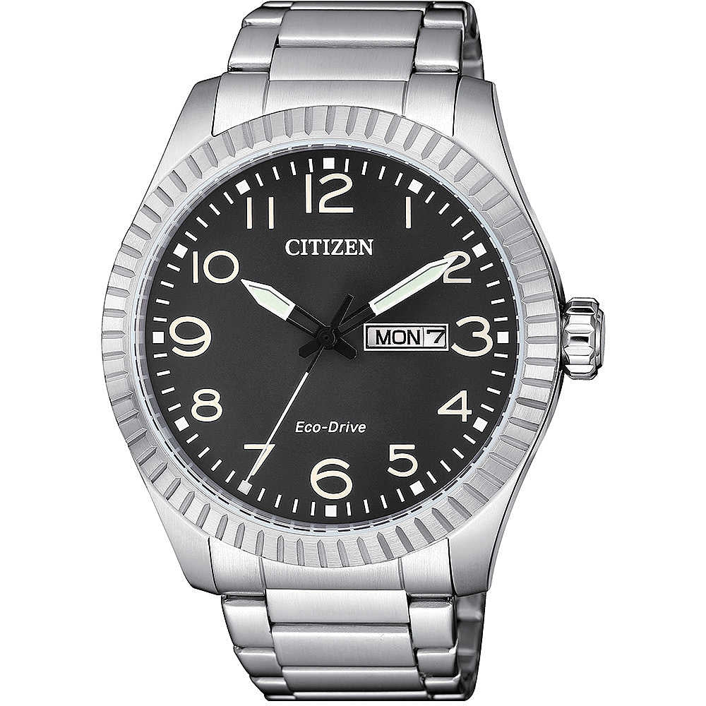 Orologio Uomo Acciaio Citizen Solo Tempo Day-Date Eco Drive BM8530-89E