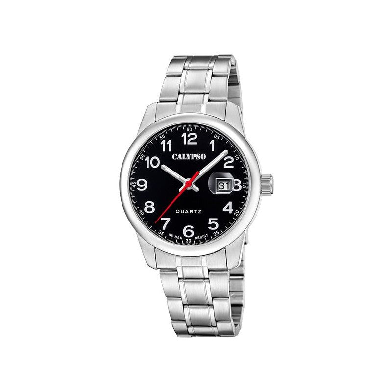 Orologio Uomo Calypso Gomma Quarzo Solo Tempo Acciaio Nero K5872/6