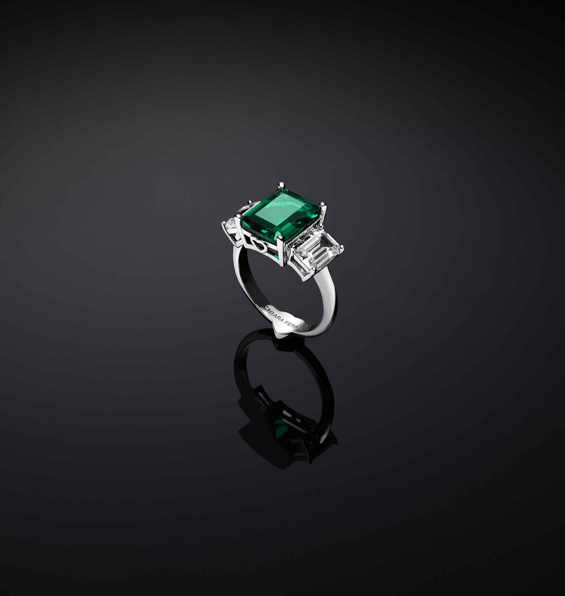 Anello Donna Chiara Ferragni Acciaio Zircone Verde e Bianchi J19AWJ05014