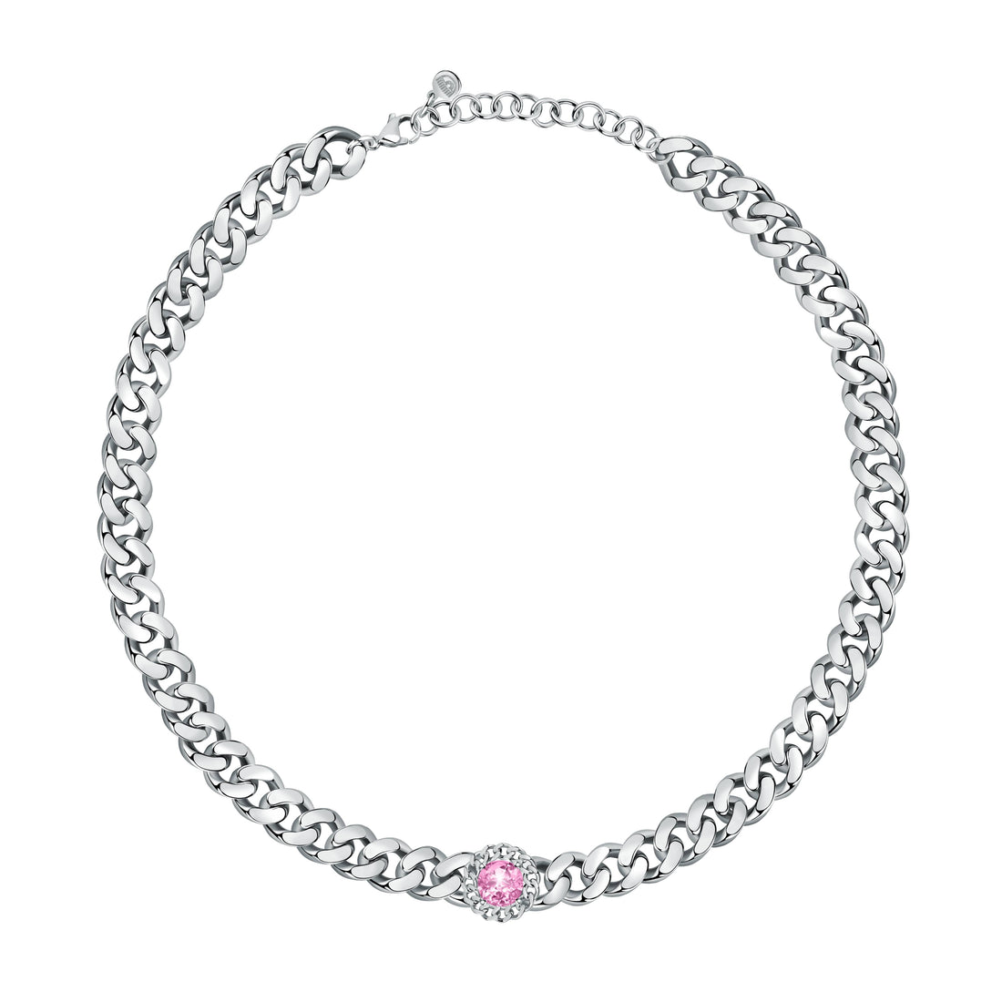 Collana Donna Chiara Ferragni Groumette Ciondolo Zirconi Bianchi Rosa