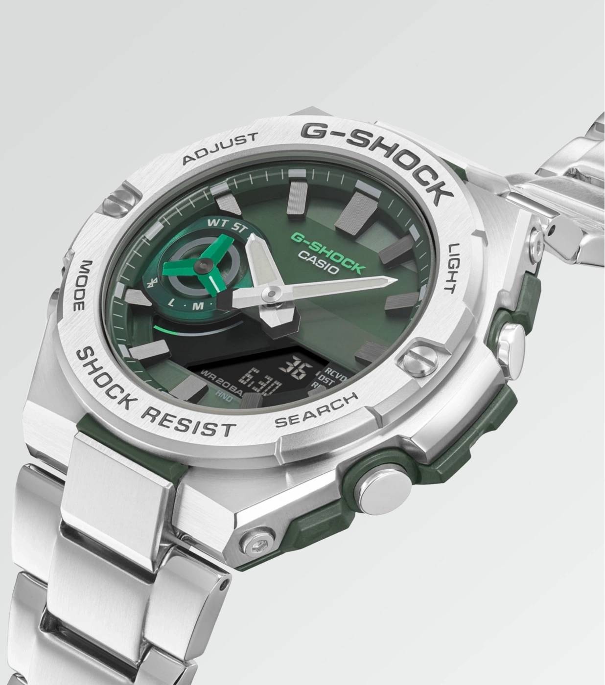 Orologio Uomo Casio G-Shock Acciaio Quarzo Cronografo Verde GST-B500AD-3AER