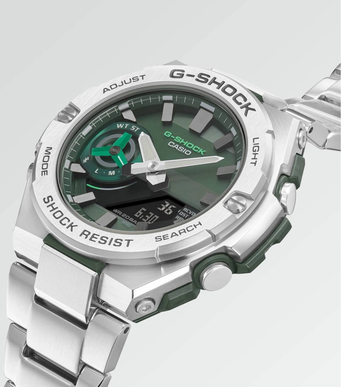 Orologio Uomo Casio G-Shock Acciaio Quarzo Cronografo Verde GST-B500AD-3AER