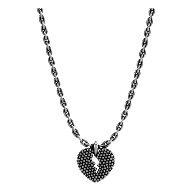 Collana Unisex John Richmond Cuore Spezzato Argentato JRBN01BW