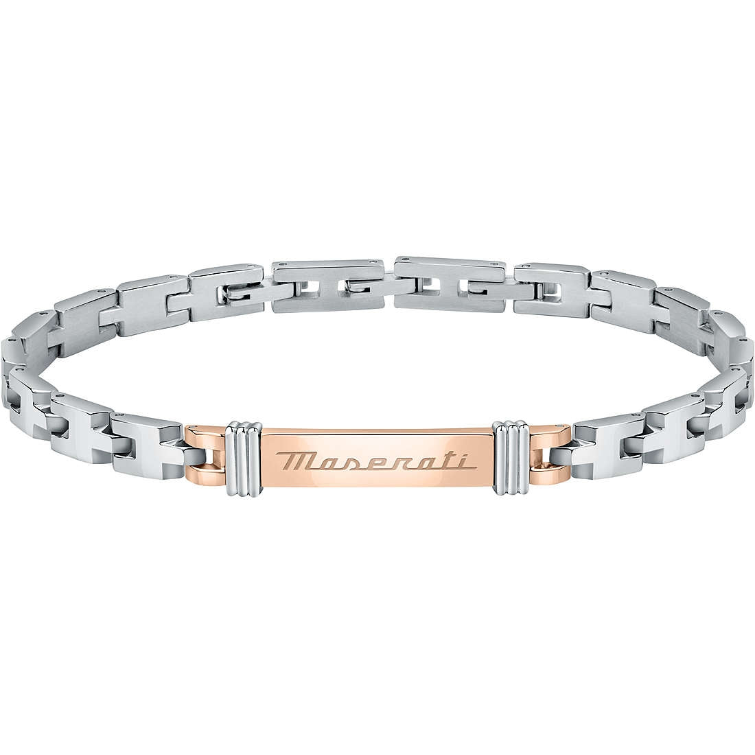 Bracciale Uomo Acciaio Maserati con Centrale  Rosè Logato JM420ATK01