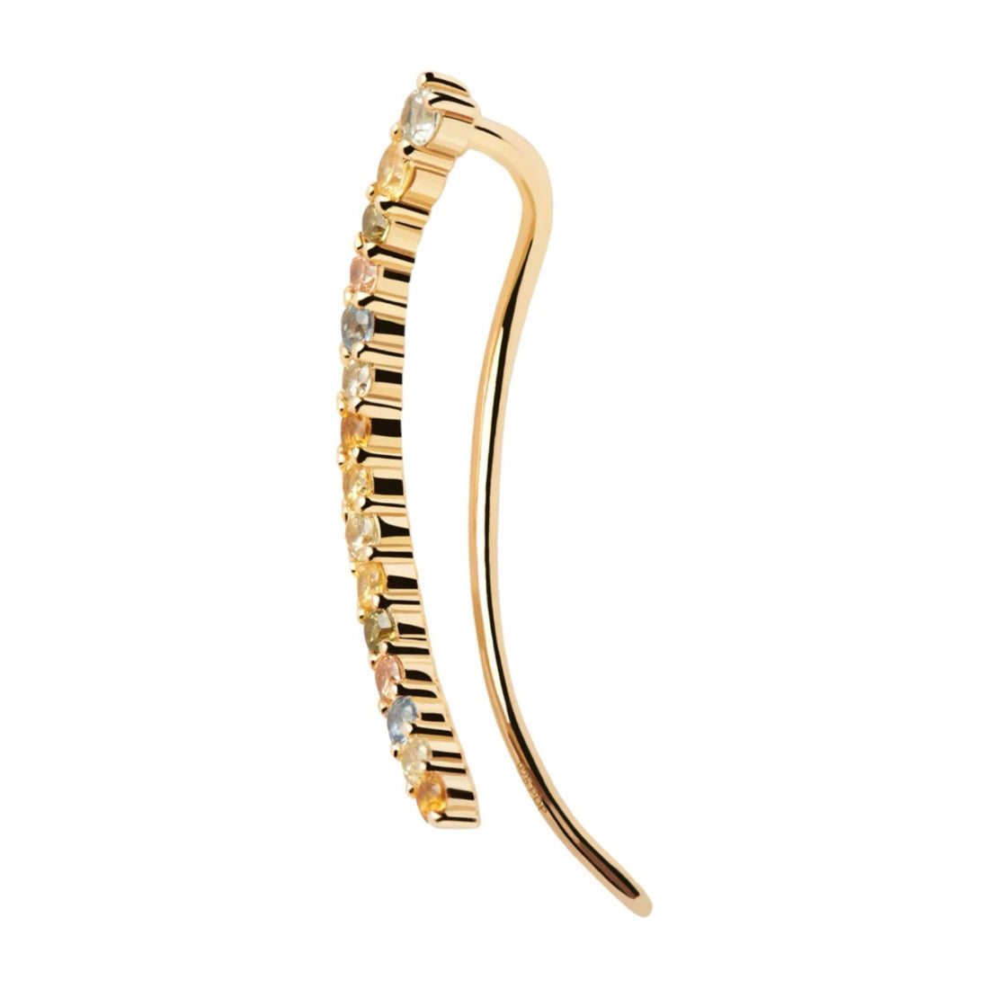 Orecchini Donna PDPaola Argento Dorato 925 Zirconi Colorati AR01-B99-U
