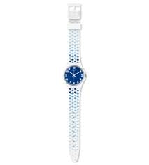 Orologio Donna Solo Tempo Silicone Bianco Pois Blue Quarzo Swatch GW201