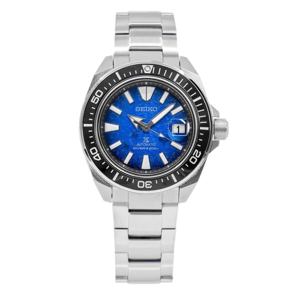 Orologio Uomo Seiko Automatico Save The Ocean 200 m Blu Nero SRPE33K1