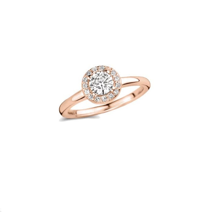 Anello Donna Liu Jo Acciaio rosè Con Zirconi bianchi  LJ2509M16