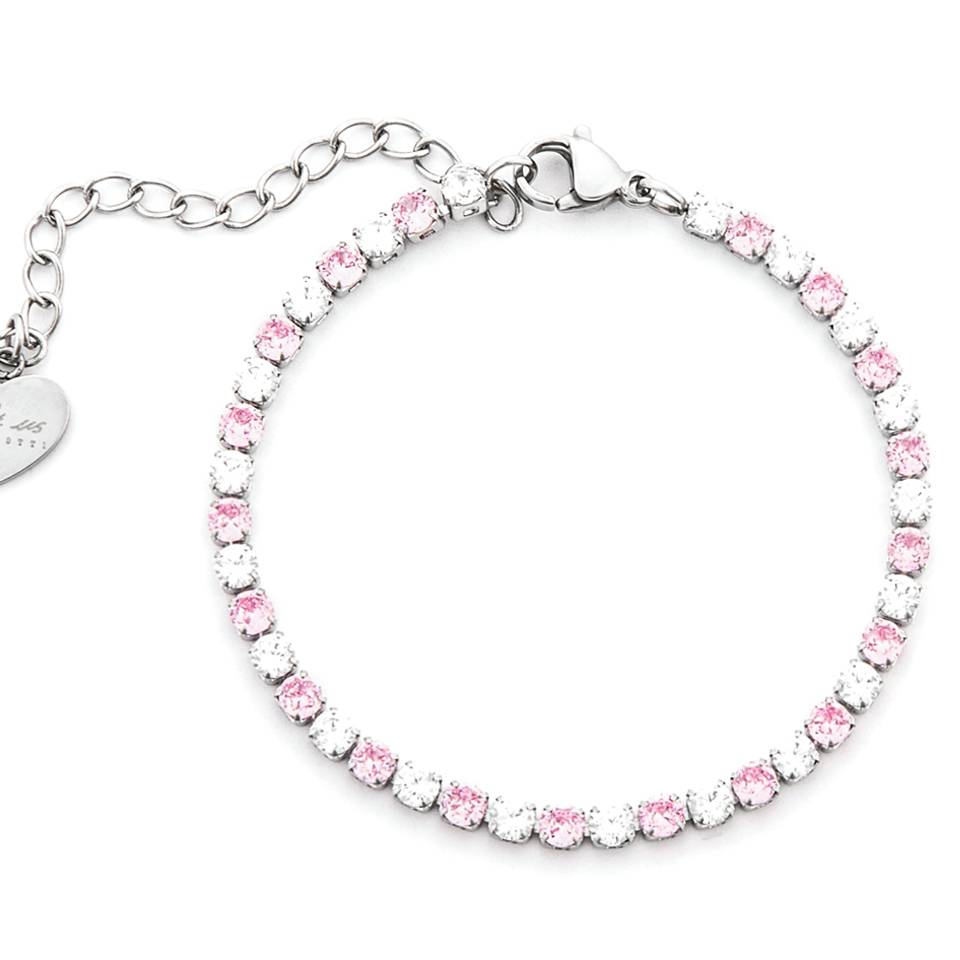 Bracciale Donna 4US Cesare Paciotti Bracciale Acciaio Tennis Con Zirconi 4UBR7430W