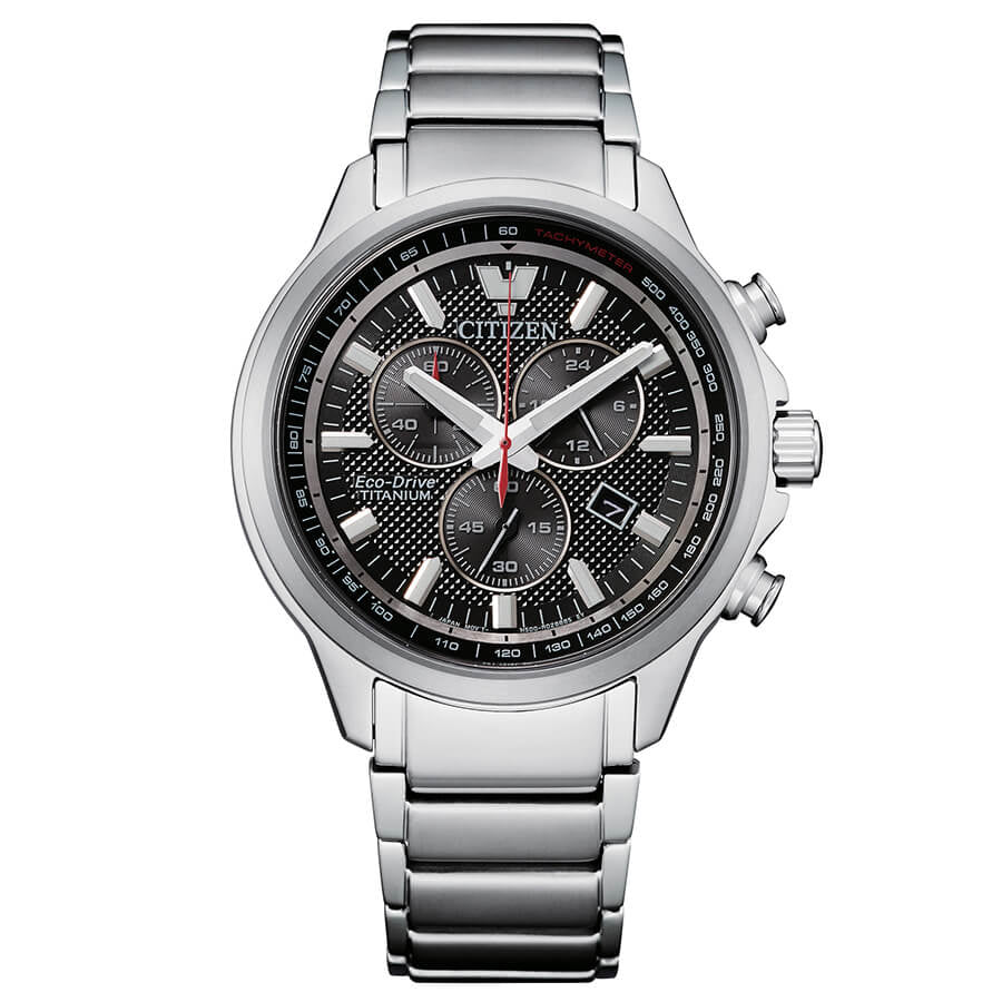 Orologio Uomo Titanio Citizen Eco Drive Cronografo Data Quarzo AT2470-85E