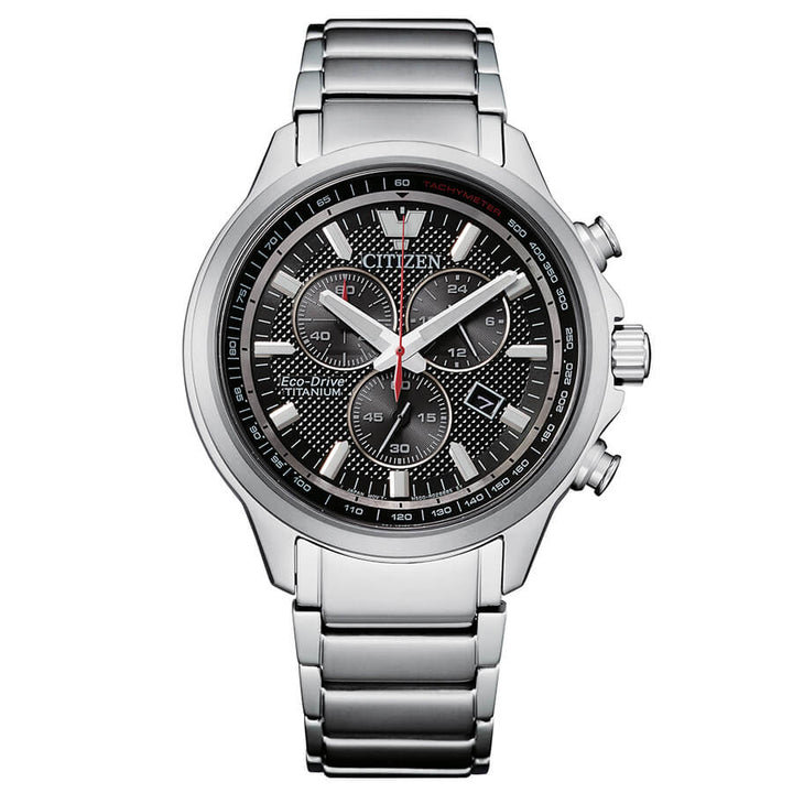Orologio Uomo Titanio Citizen Eco Drive Cronografo Data Quarzo AT2470-85E